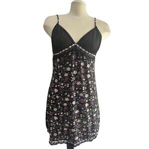 Vintage California Dynasty Y2K Floral Strappy Night Gown Lingerie Sz Medium Wome